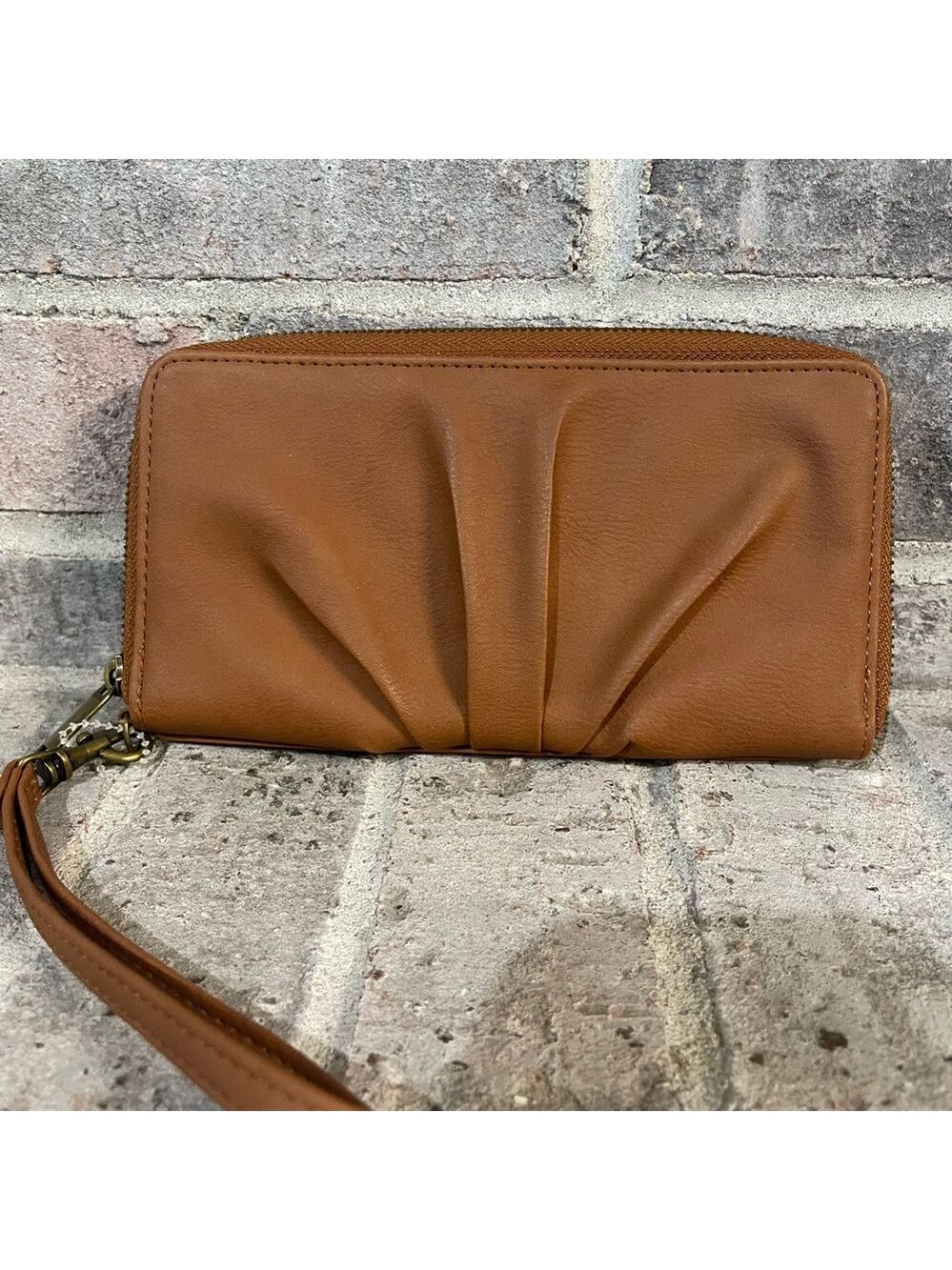 Chic Brown Wristlet Clutch